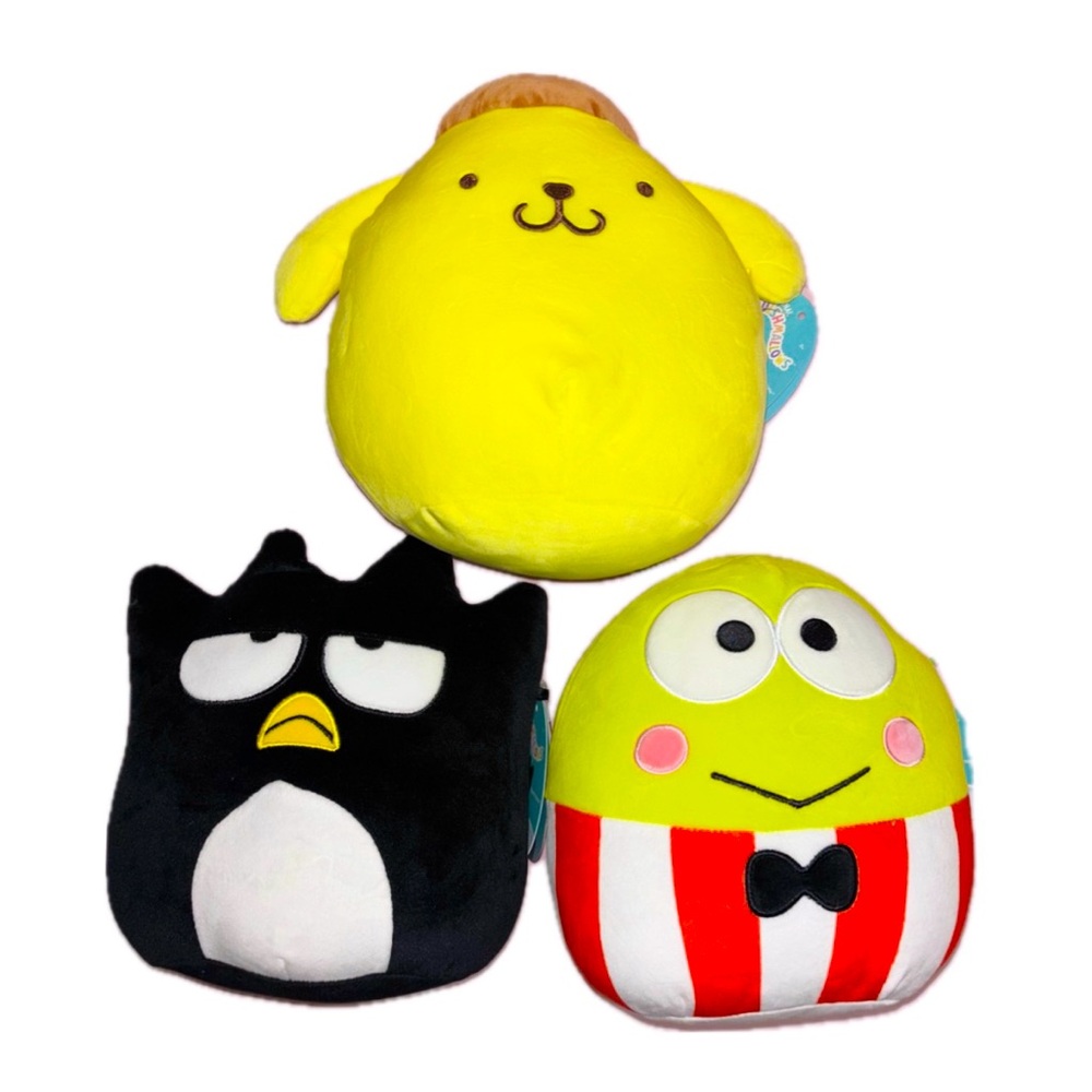 NWT 8” Hello Kitty Friends Squishmallows | Badtz-Maru, Keroppi, and Pompompurin